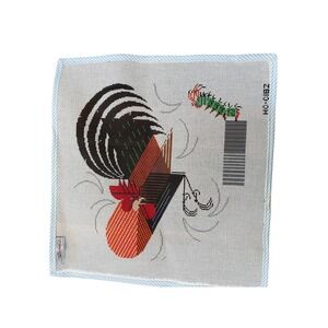 Charley Harper Crawling Tall Needlepoint Canvas 14x13 Rooster Caterpillar